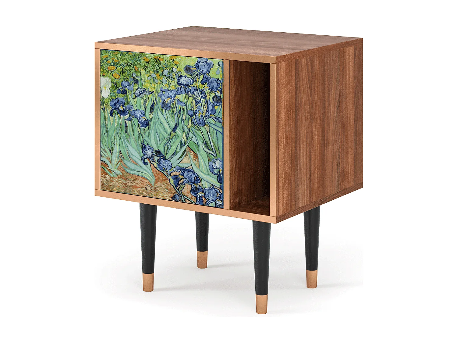 Table de nuit - 57х69х48 cm - S2 - Irises , Noyer