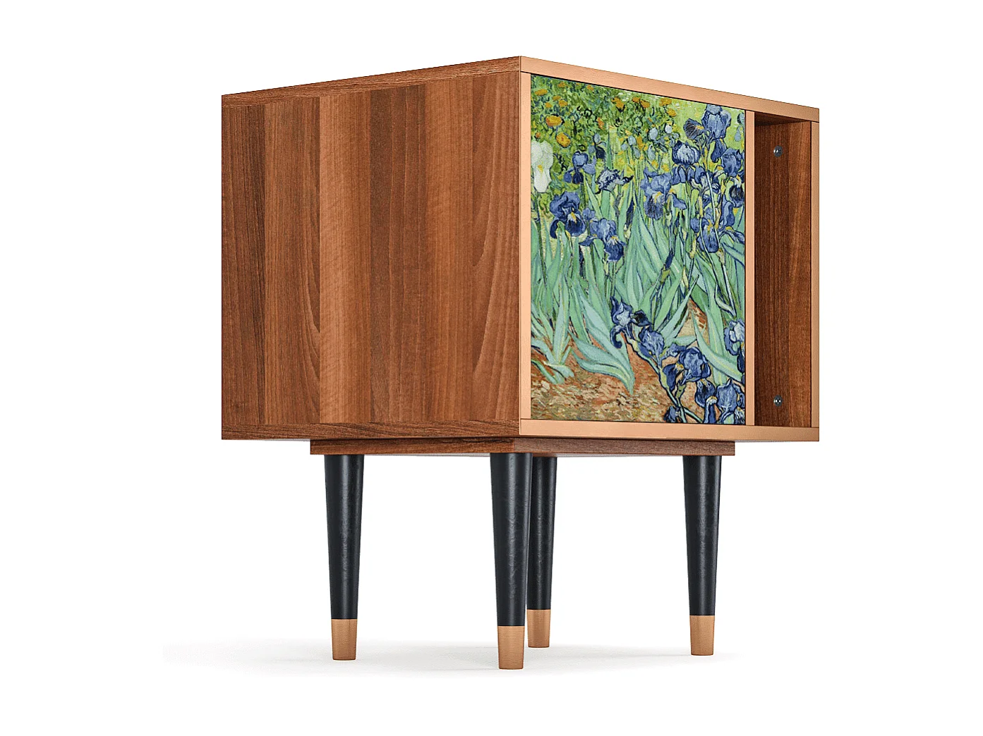 Comodino - 57х69х48 cm - S2 - Irises , Noce