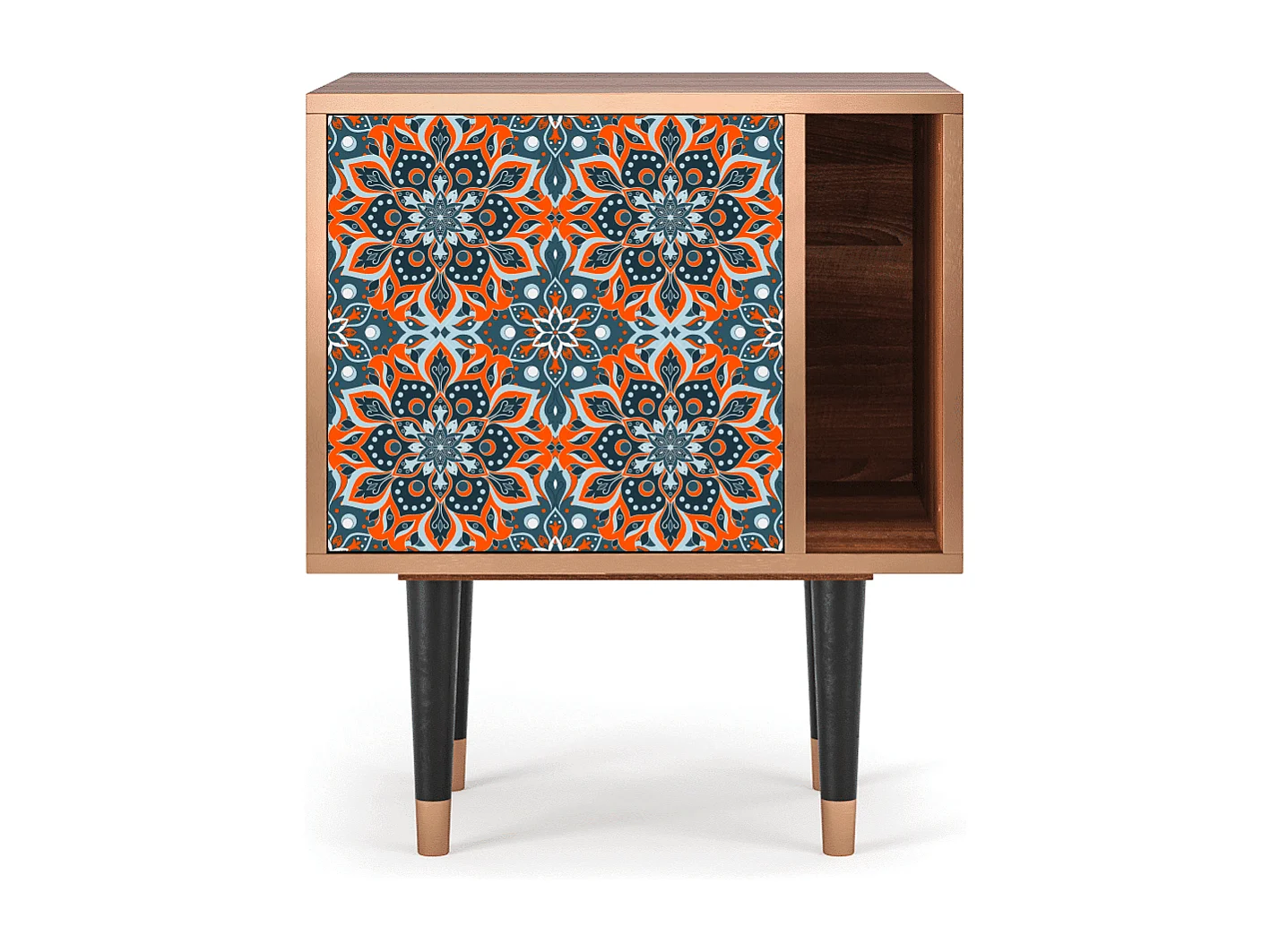 Stolik nocny - 57х69х48 cm - S2 - Fire Beetle, Orzech