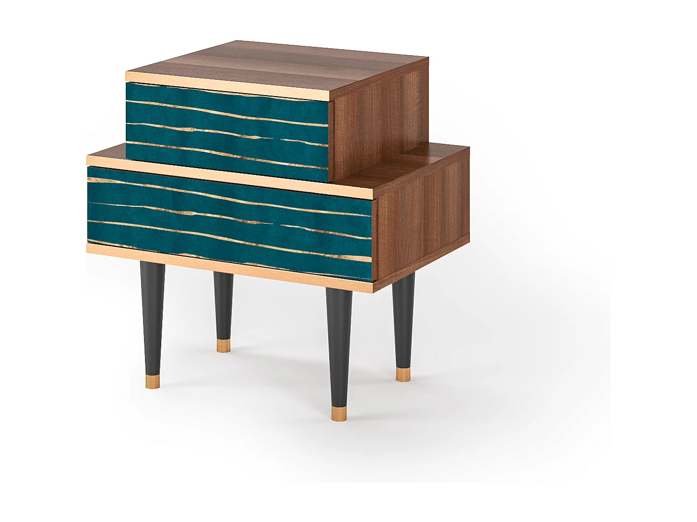 Table de nuit - 58х58х41 cm - NS1 - Ocean Drive, Noyer