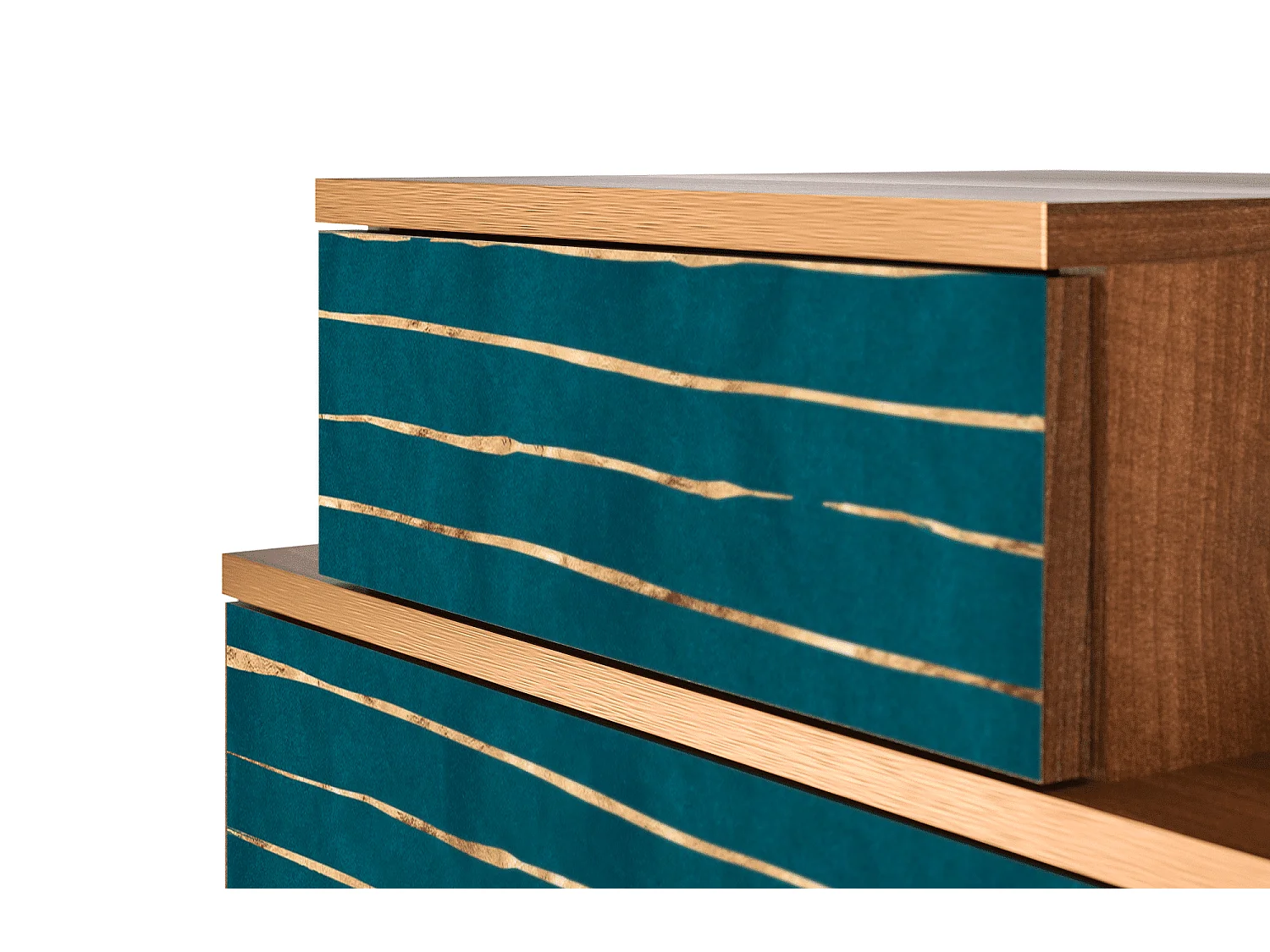 Table de nuit - 58х58х41 cm - NS1 - Ocean Drive, Noyer