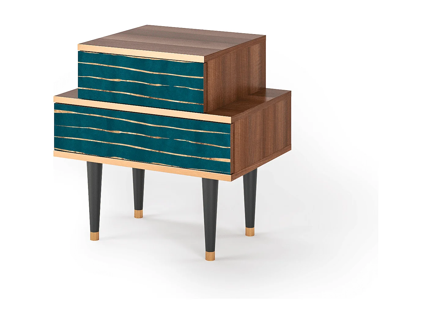 Table de nuit - 58х58х41 cm - NS1 - Ocean Drive, Noyer