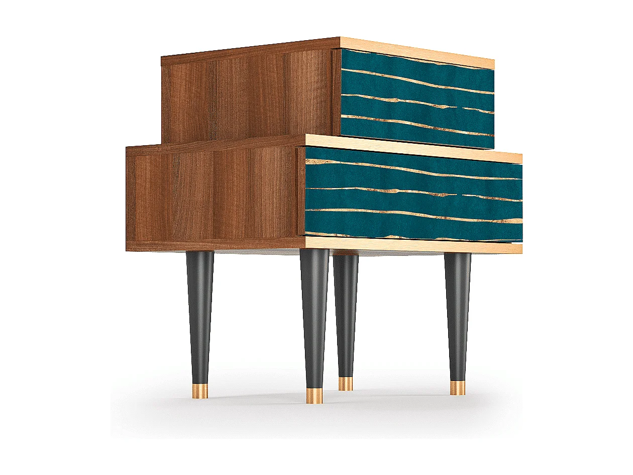 Table de nuit - 58х58х41 cm - NS1 - Ocean Drive, Noyer