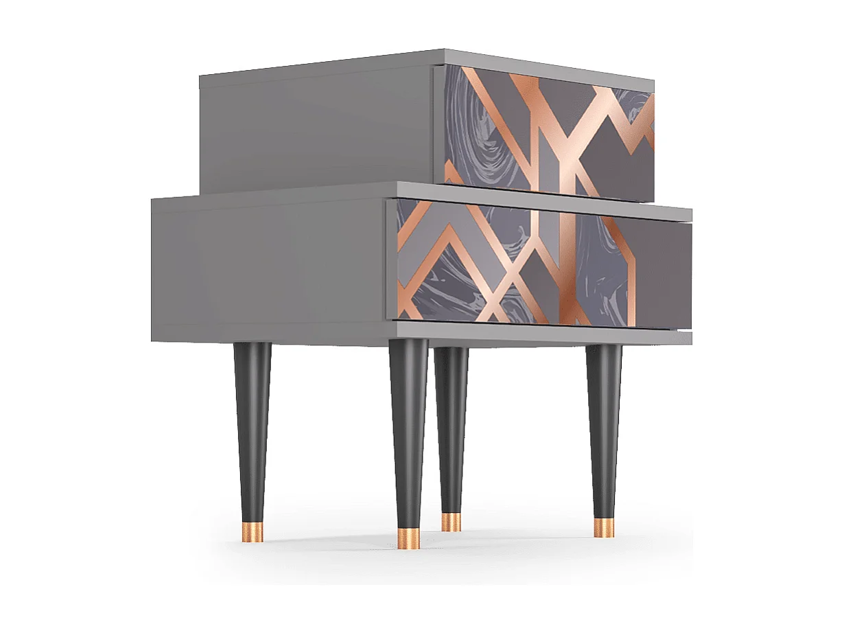 Nachtkastje - 58х58х41 cm - NS1 - Taupe Anatomy, Grijs