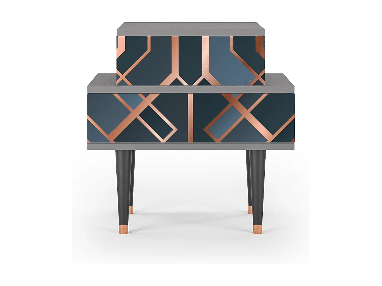 Table de nuit - 58х58х41 cm - NS1 - Ashy 1920', Gris