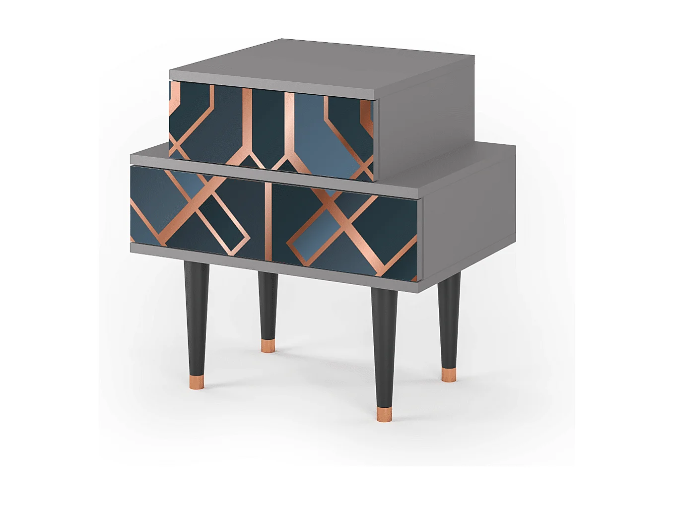 Table de nuit - 58х58х41 cm - NS1 - Ashy 1920', Gris