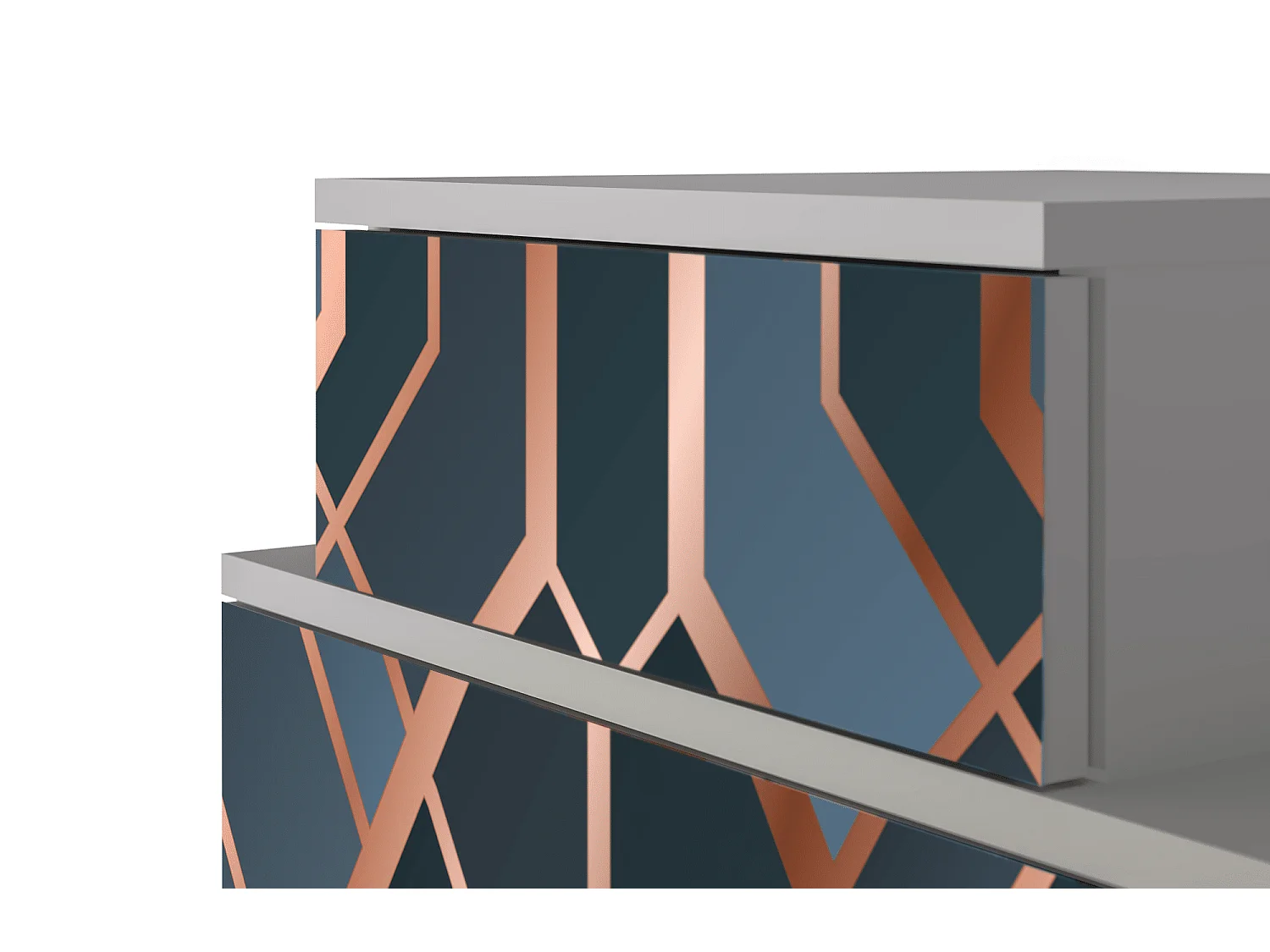 Stolik nocny - 58х58х41 cm - NS1 - Ashy 1920', Szary