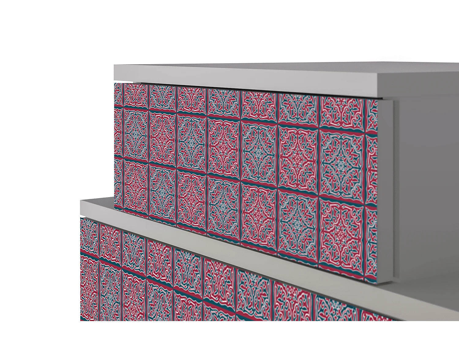 Criado-mudo - 58х58х41 cm - NS1 - Riviera Mosaic, Cinza