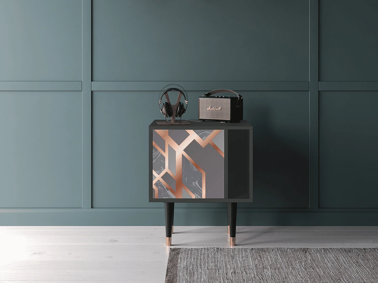 Nachttisch - 57х69х48 cm - S2 - Taupe Anatomy, Anthrazit