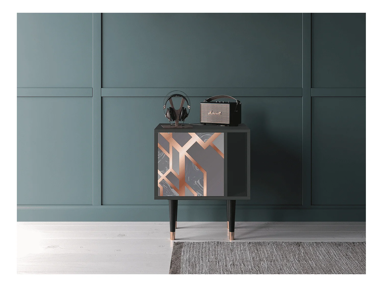 Nachtkastje - 57х69х48 cm - S2 - Taupe Anatomy, Antraciet