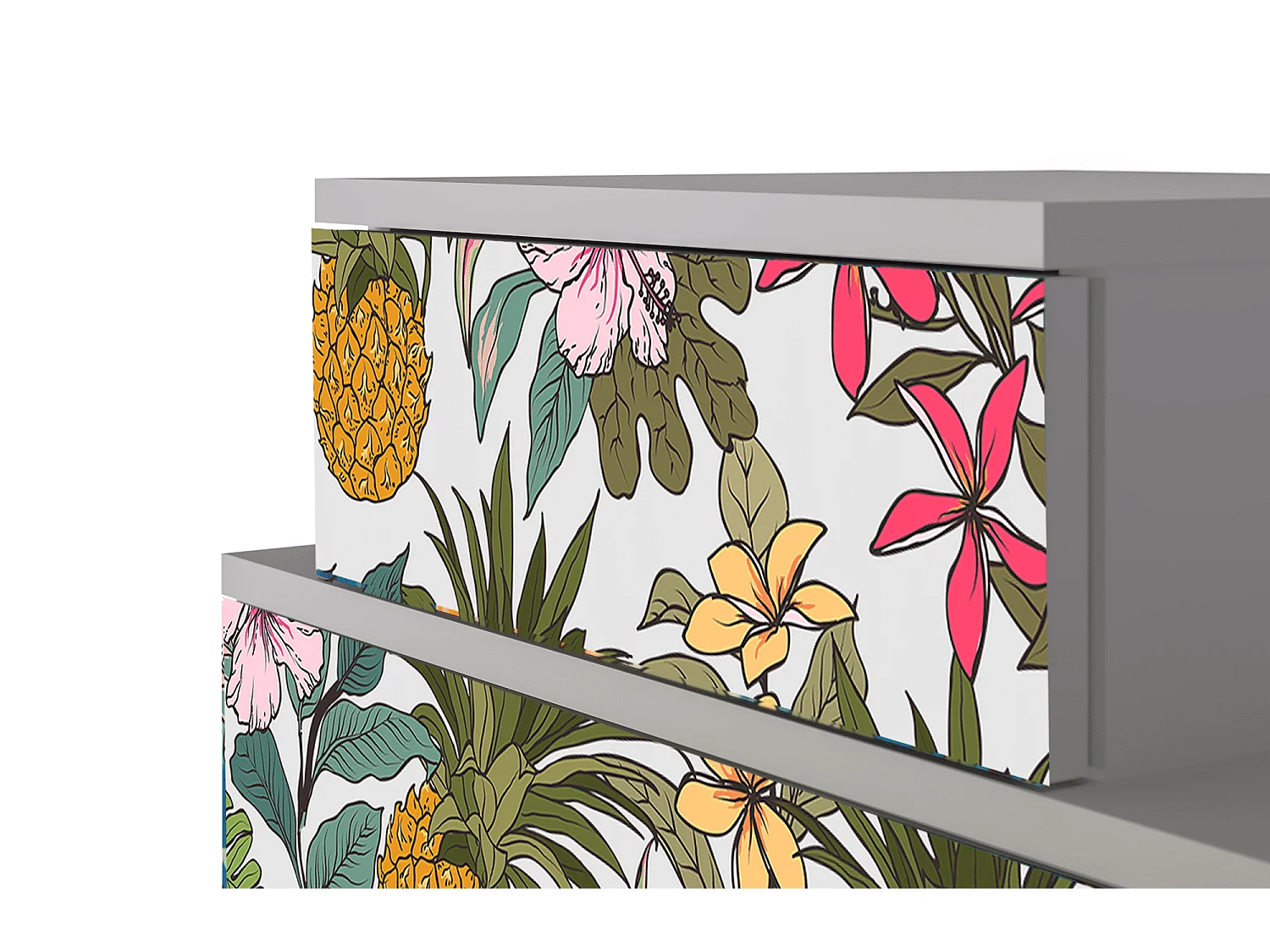 Stolik nocny - 58х58х41 cm - NS1 - Estival Fruit, Szary