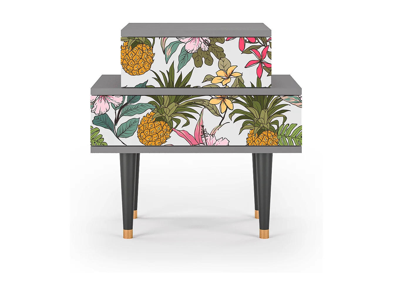 Stolik nocny - 58х58х41 cm - NS1 - Estival Fruit, Szary