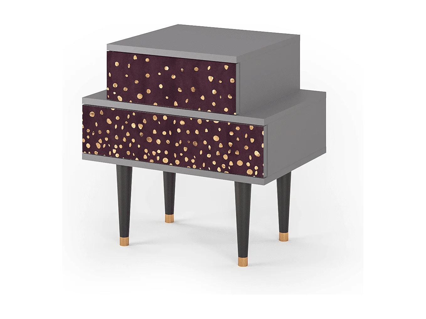 Table de nuit - 58х58х41 cm - NS1 - Glowworms, Gris