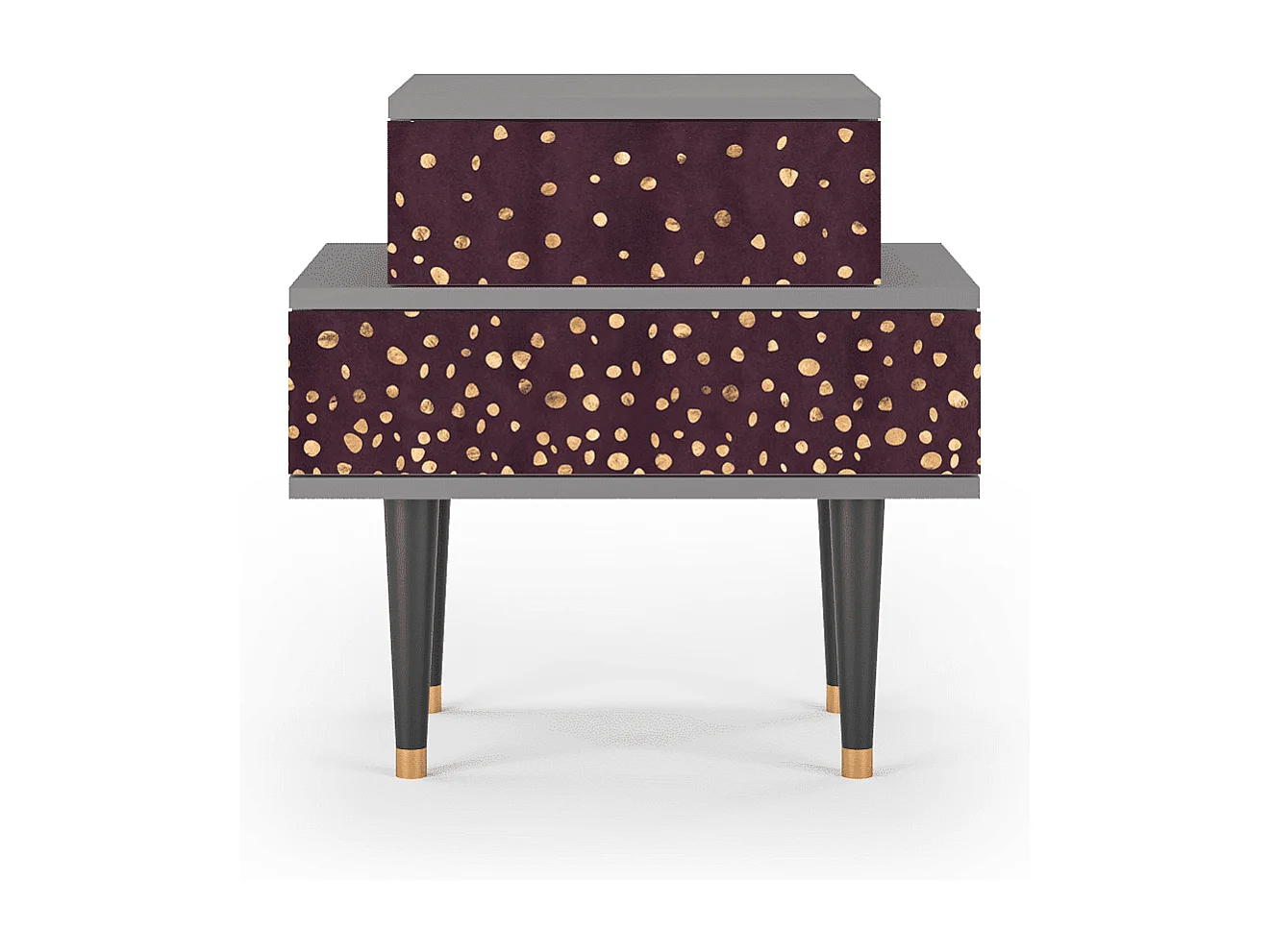 Stolik nocny - 58х58х41 cm - NS1 - Glowworms, Szary