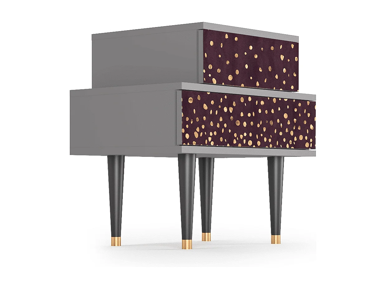 Stolik nocny - 58х58х41 cm - NS1 - Glowworms, Szary