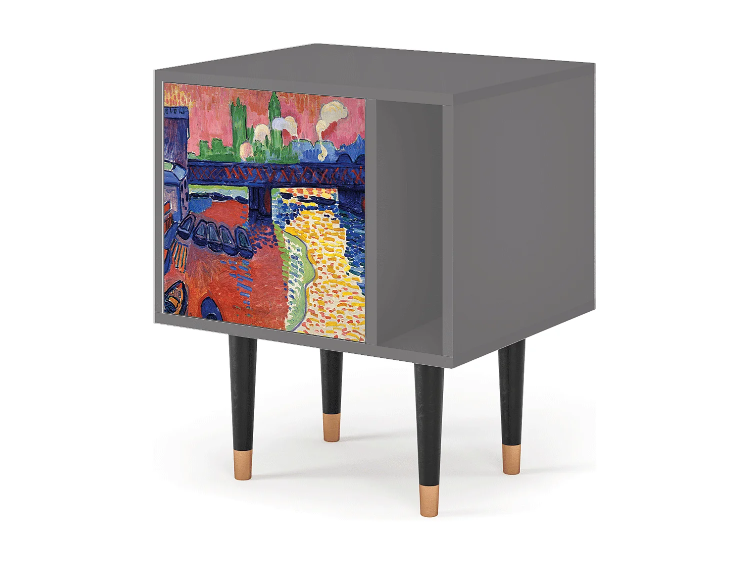 Nachttisch - 57х69х48 cm - S2 - Charing Cross Bridge, Grau