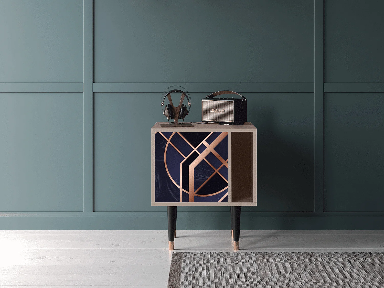 Nachtkastje - 57х69х48 cm - S2 - Purple Temple, Latte