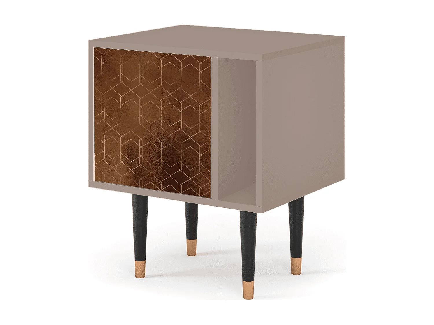Comodino - 57х69х48 cm - S2 - Chocolate Bar, Latte