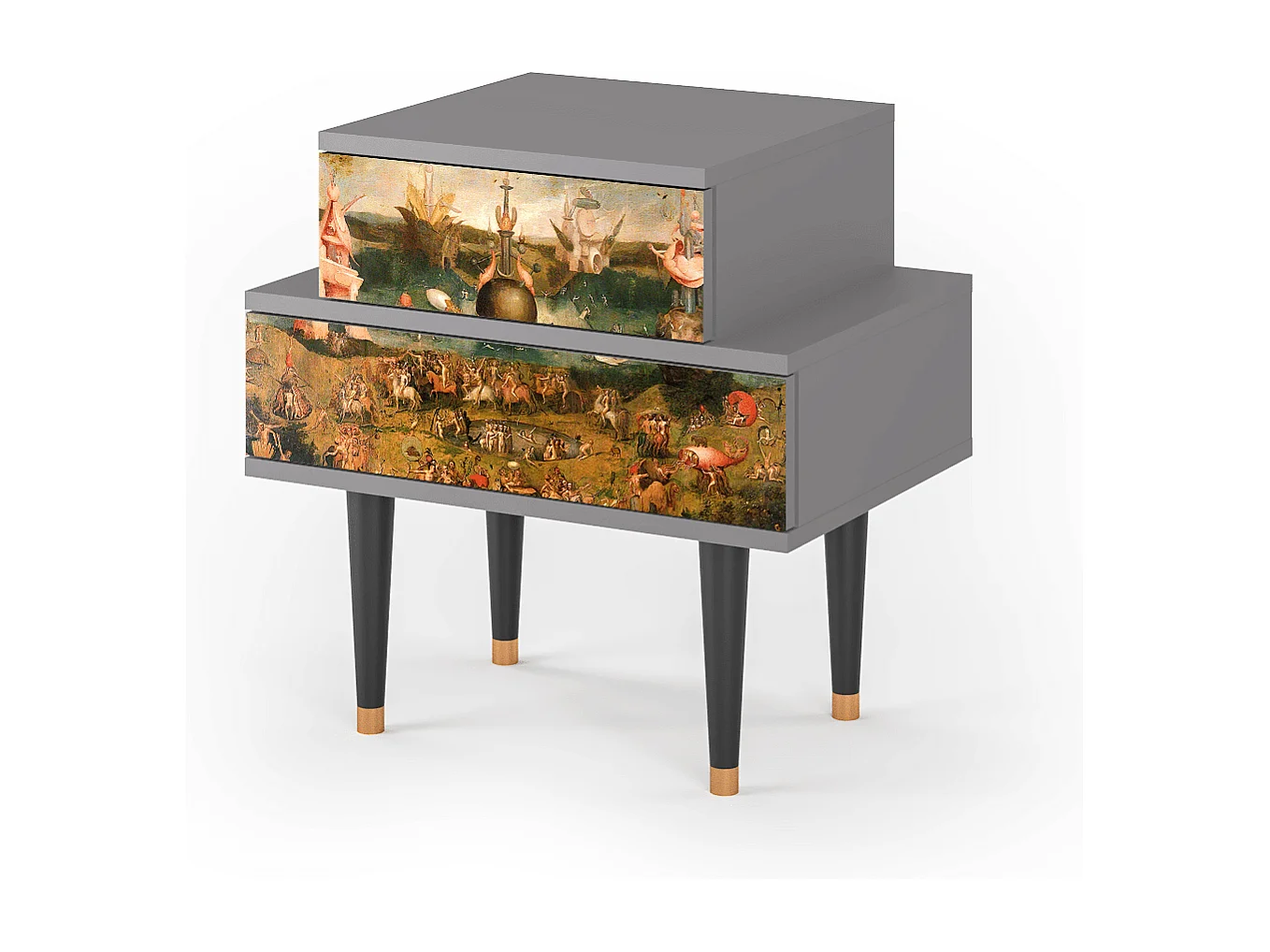 Table de nuit - 58х58х41 cm - NS1 - Garden of Delights , Gris