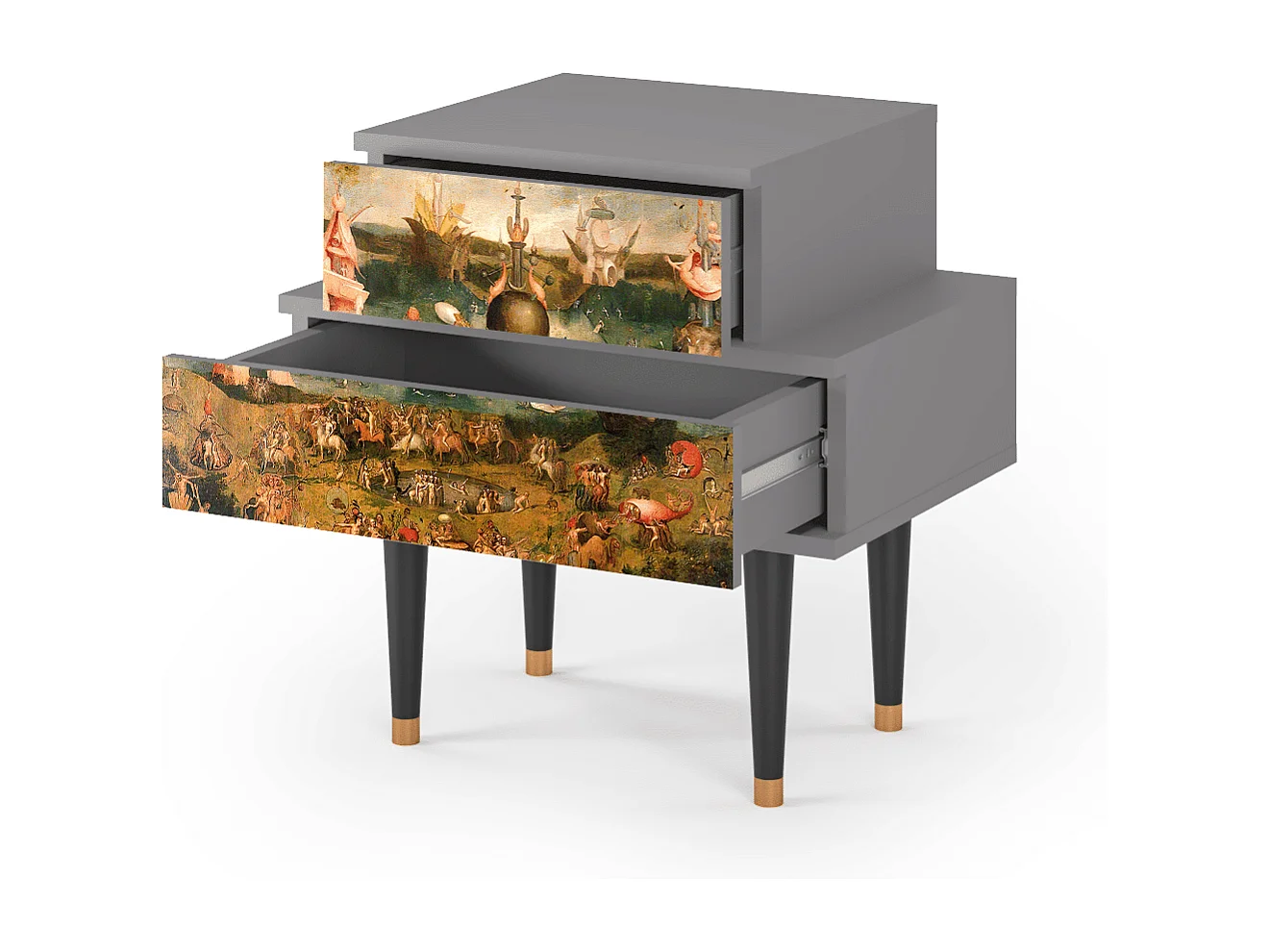 Table de nuit - 58х58х41 cm - NS1 - Garden of Delights , Gris