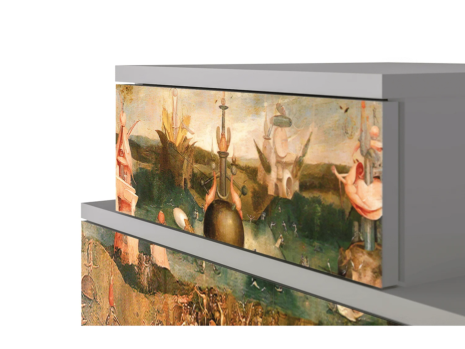 Stolik nocny - 58х58х41 cm - NS1 - Garden of Delights , Szary