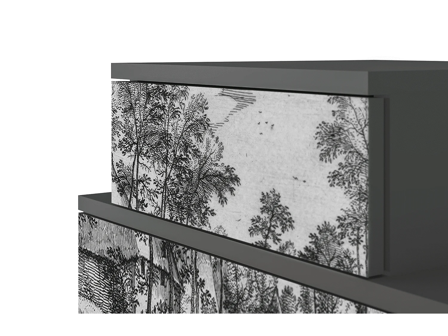 Table de nuit - 58х58х41 cm - NS1 - Village Road, Anthracite