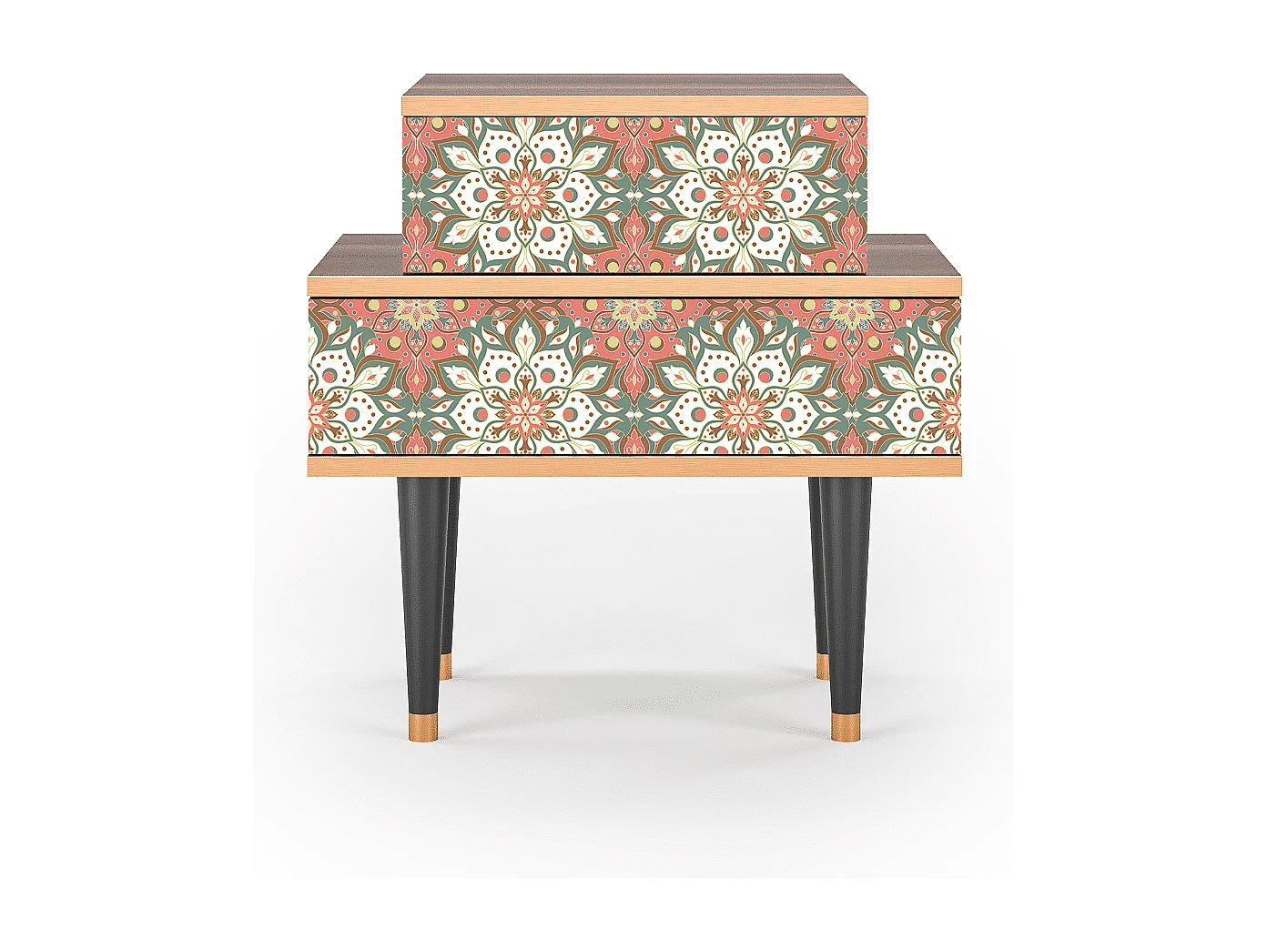 Stolik nocny - 58х58х41 cm - NS1 - Peach Grove, Orzech