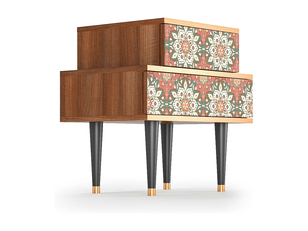 Stolik nocny - 58х58х41 cm - NS1 - Peach Grove, Orzech