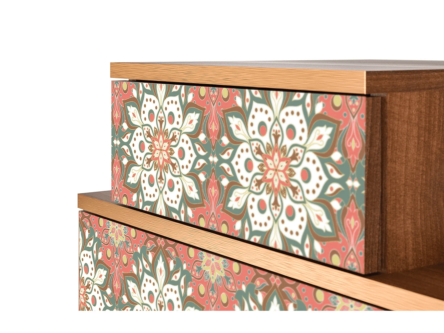 Stolik nocny - 58х58х41 cm - NS1 - Peach Grove, Orzech