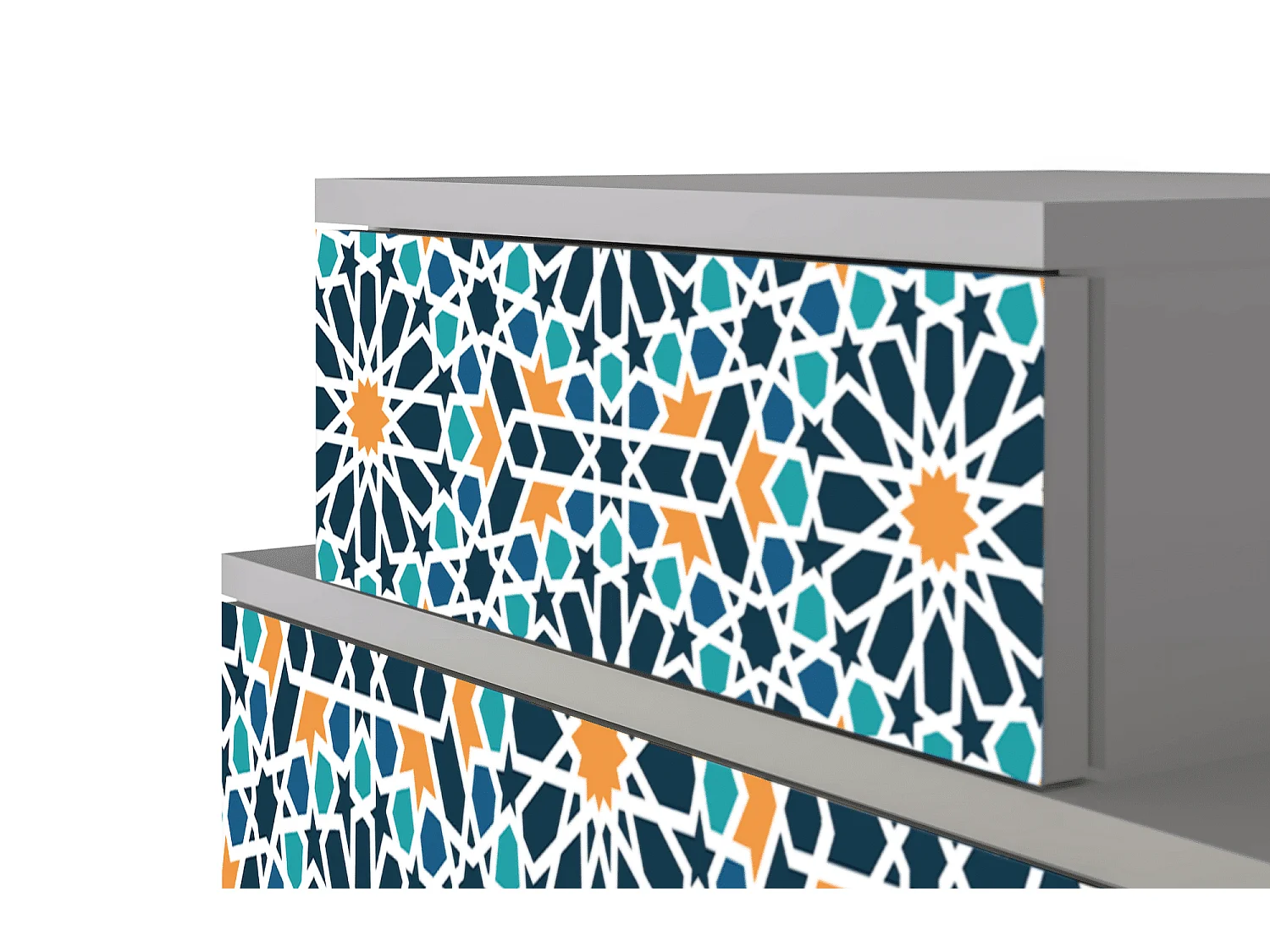 Table de nuit - 58х58х41 cm - NS1 - Kaleidoscope, Gris