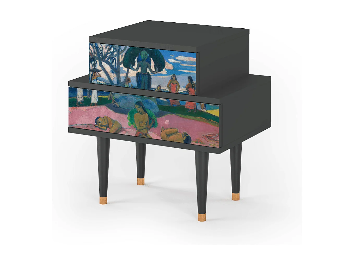 Mesita de noche - 58х58х41 cm - NS1 - Day of the God, Antracita