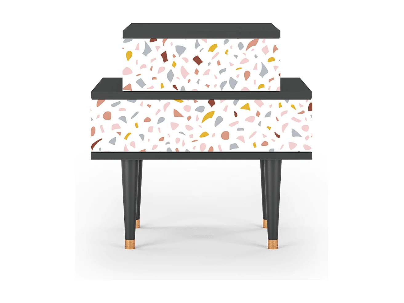 Table de nuit - 58х58х41 cm - NS1 - Marmelade Cheese, Anthracite