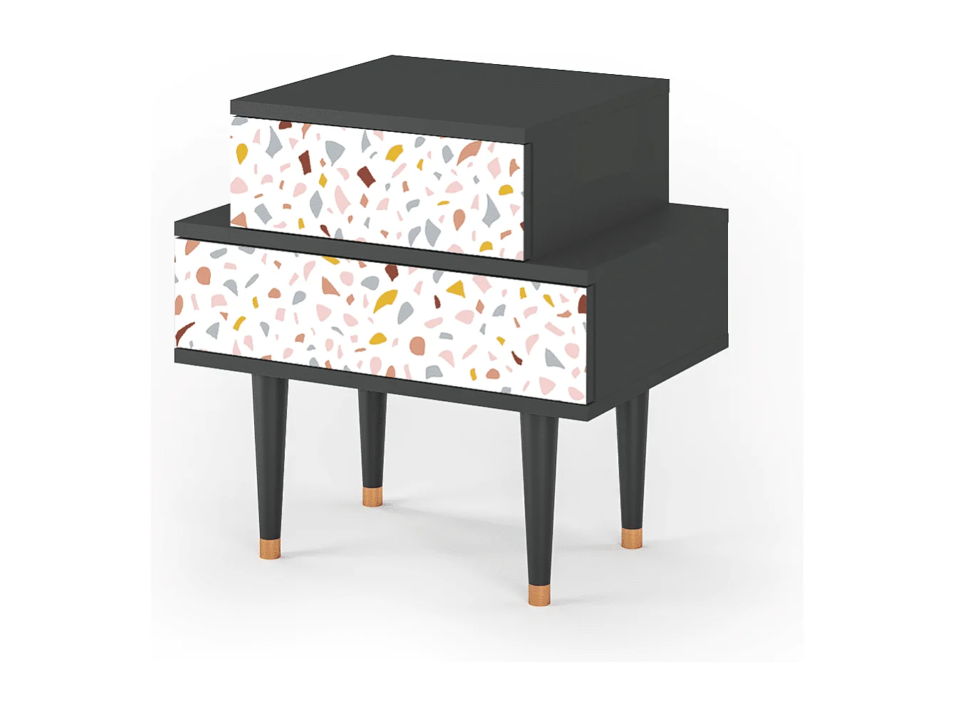 Table de nuit - 58х58х41 cm - NS1 - Marmelade Cheese, Anthracite