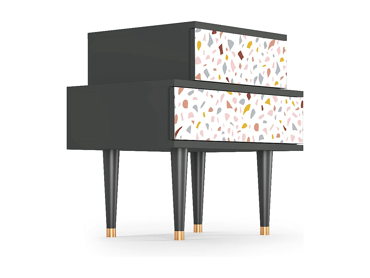 Table de nuit - 58х58х41 cm - NS1 - Marmelade Cheese, Anthracite