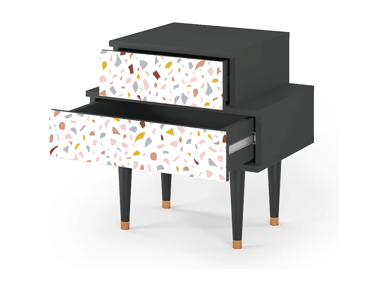 Table de nuit - 58х58х41 cm - NS1 - Marmelade Cheese, Anthracite