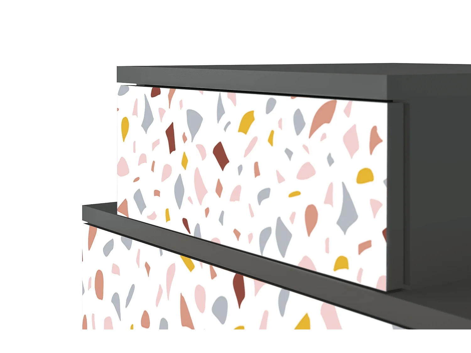 Stolik nocny - 58х58х41 cm - NS1 - Marmelade Cheese, Antracyt