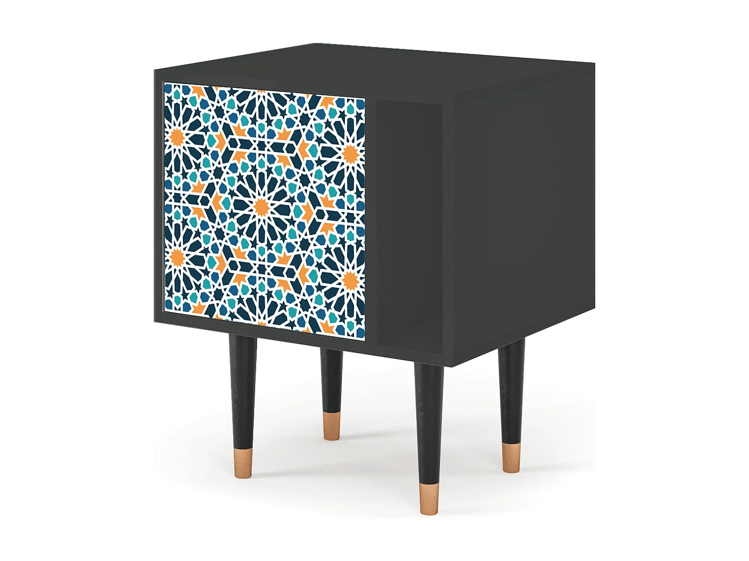 Table de nuit - 57х69х48 cm - S2 - Kaleidoscope, Anthracite