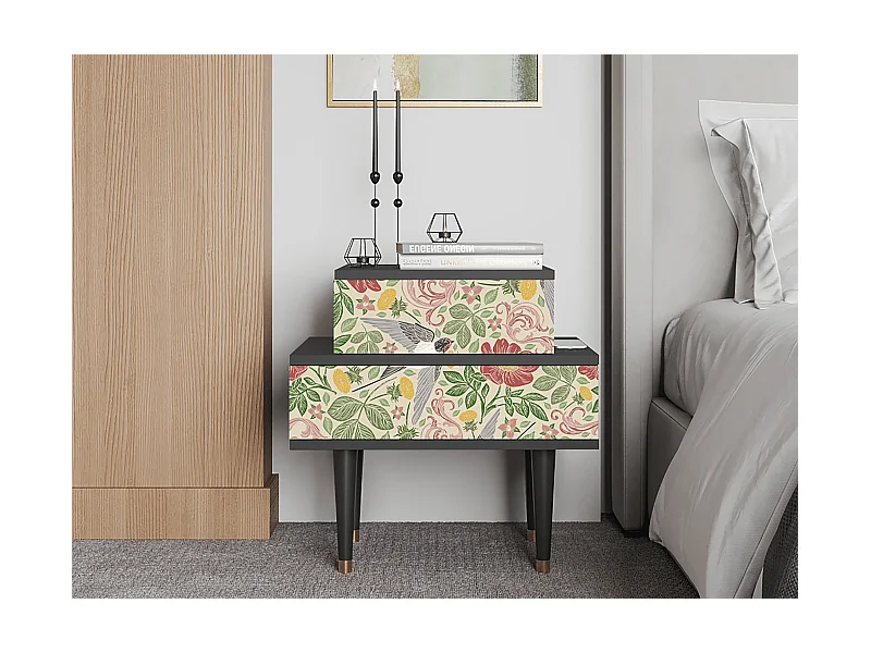 Nachtkastje - 58х58х41 cm - NS1 - Spring Swallow, Antraciet