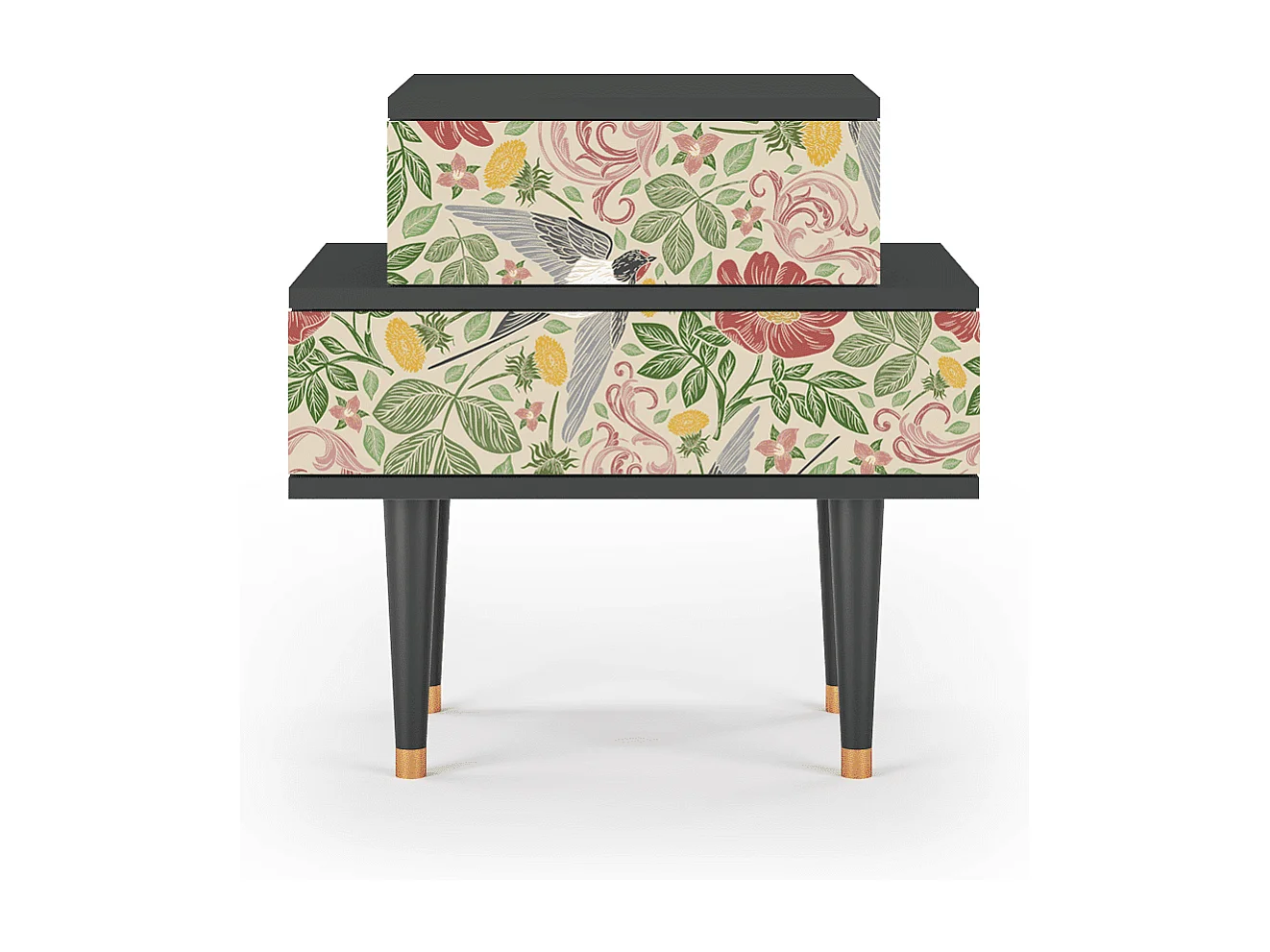 Nachtkastje - 58х58х41 cm - NS1 - Spring Swallow, Antraciet