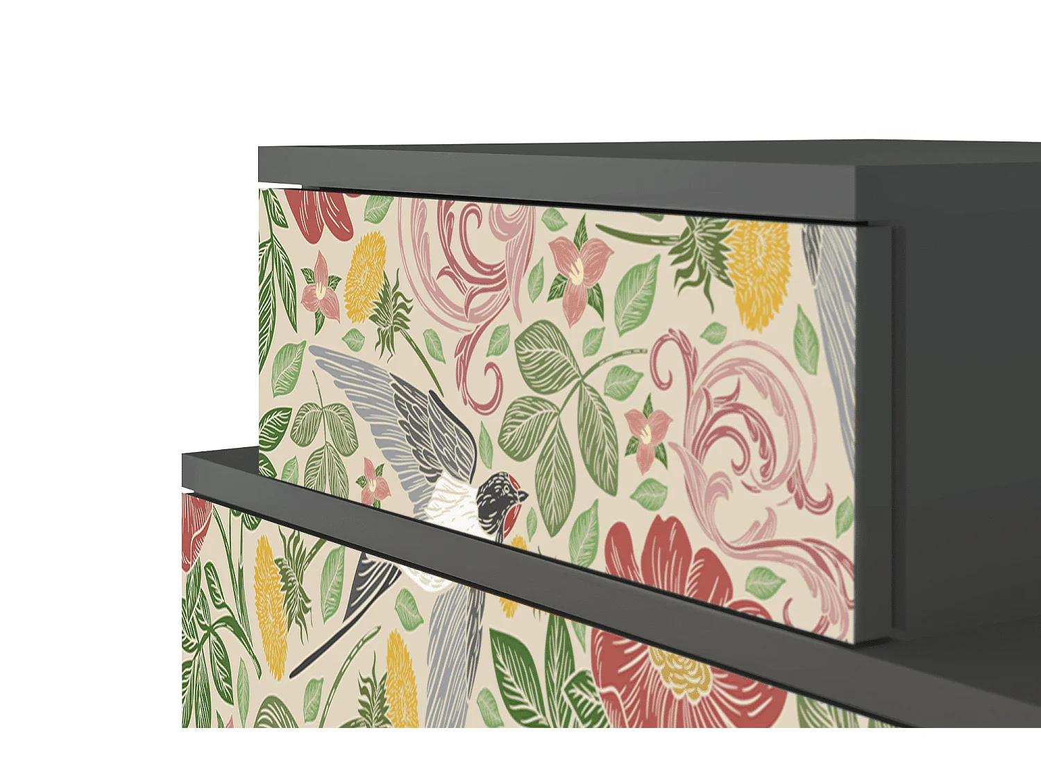 Criado-mudo - 58х58х41 cm - NS1 - Spring Swallow, Antracite