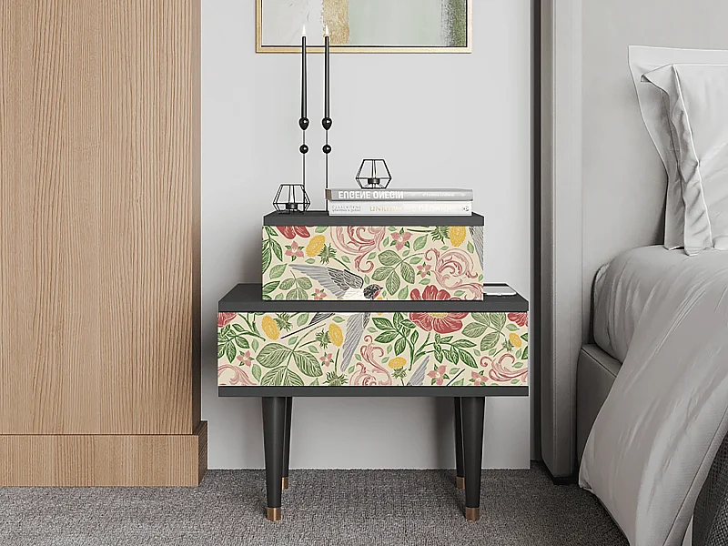 Nachtkastje - 58х58х41 cm - NS1 - Spring Swallow, Antraciet