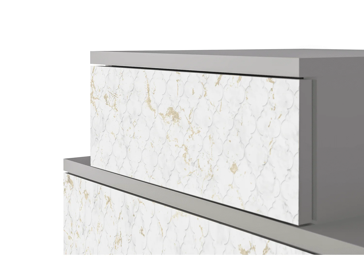 Stolik nocny - 58х58х41 cm - NS1 - Sweet Cotton, Szary