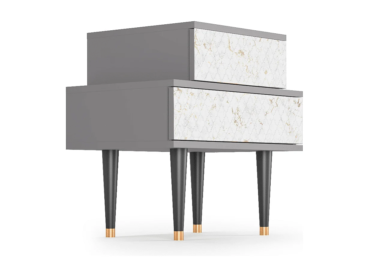 Stolik nocny - 58х58х41 cm - NS1 - Sweet Cotton, Szary