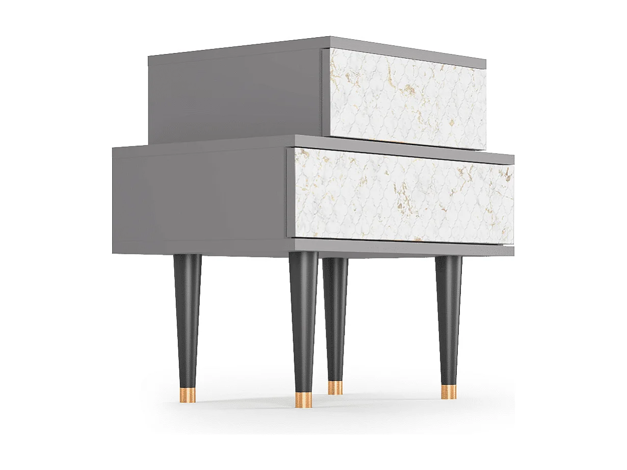 Stolik nocny - 58х58х41 cm - NS1 - Sweet Cotton, Szary