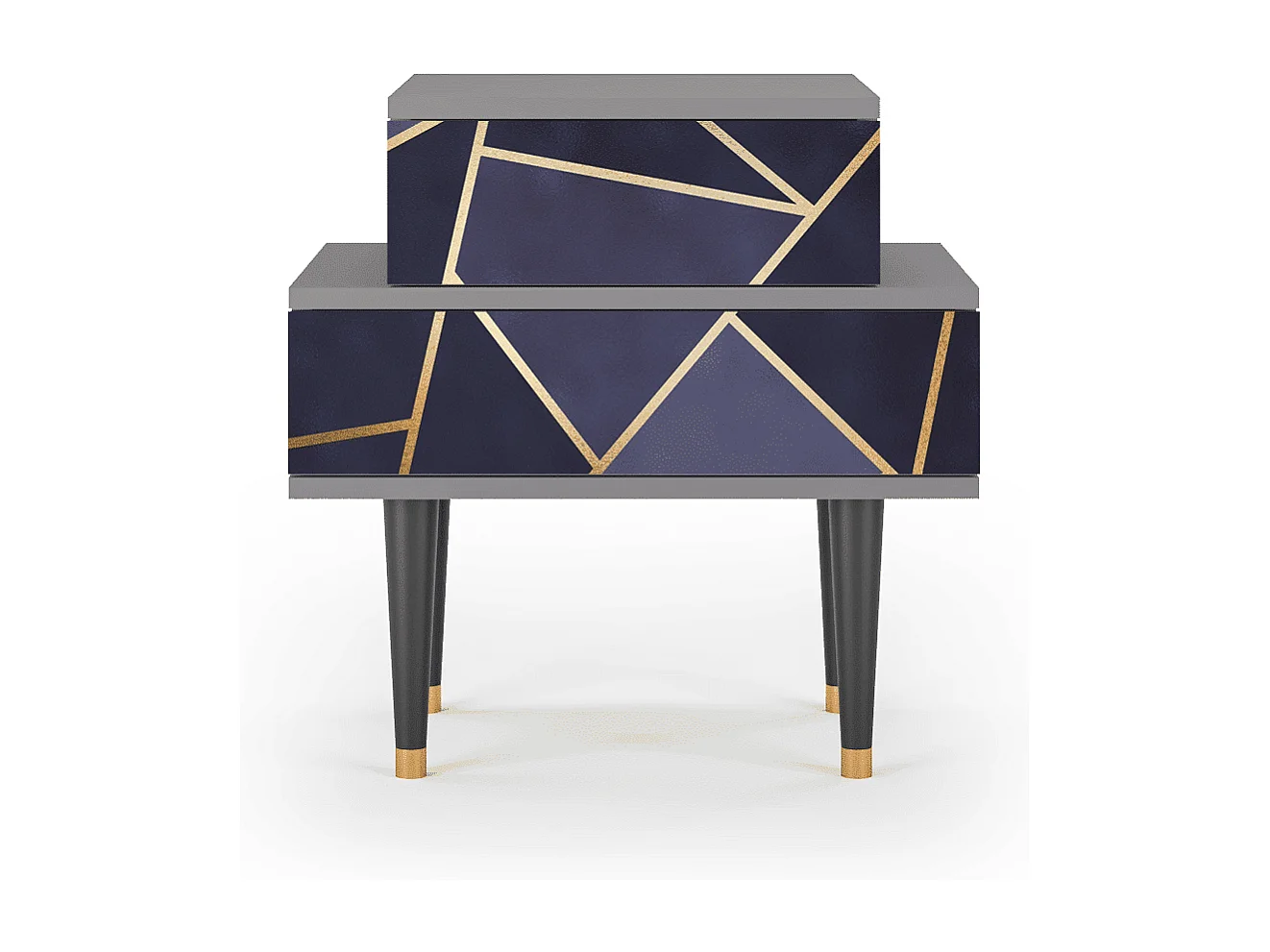 Comodino - 58х58х41 cm - NS1 - The Amethyst, Grigio