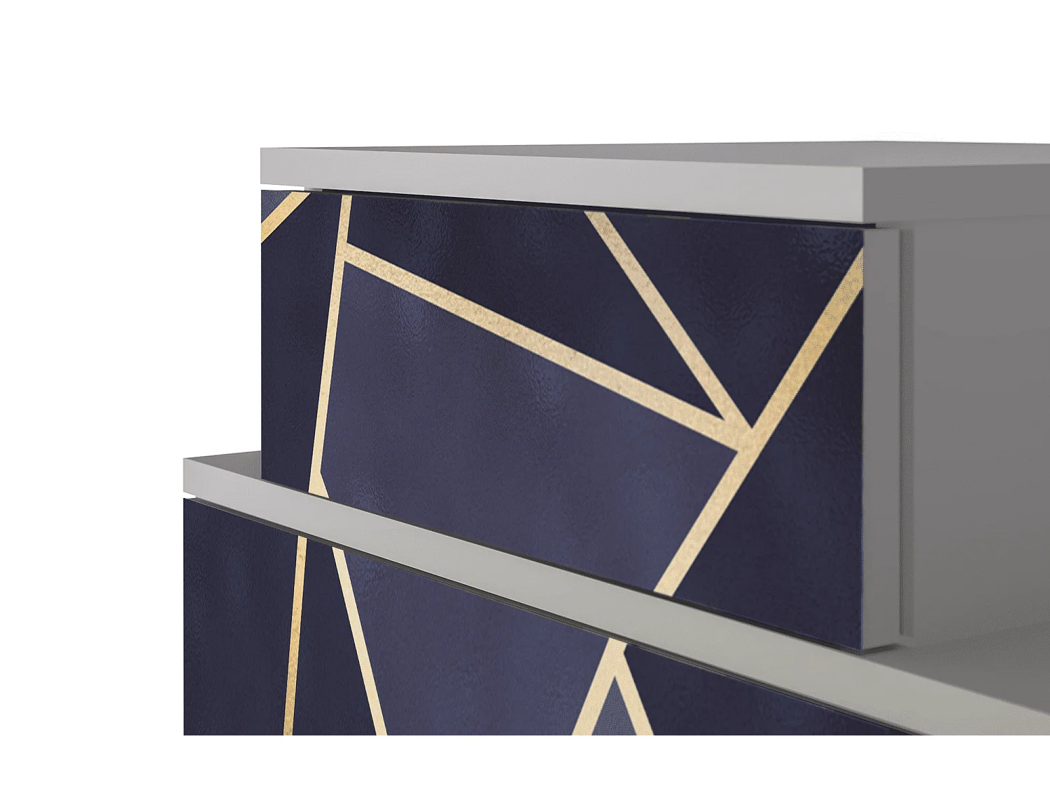 Comodino - 58х58х41 cm - NS1 - The Amethyst, Grigio