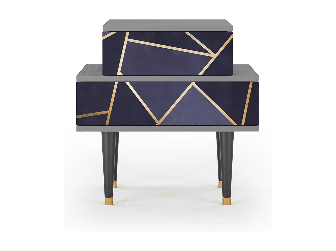 Stolik nocny - 58х58х41 cm - NS1 - The Amethyst, Szary