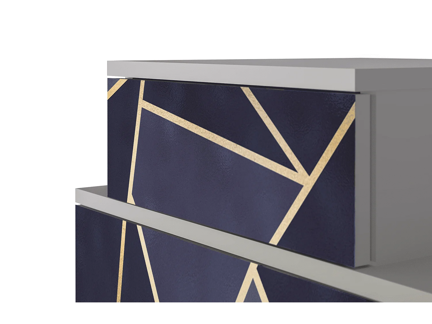 Stolik nocny - 58х58х41 cm - NS1 - The Amethyst, Szary