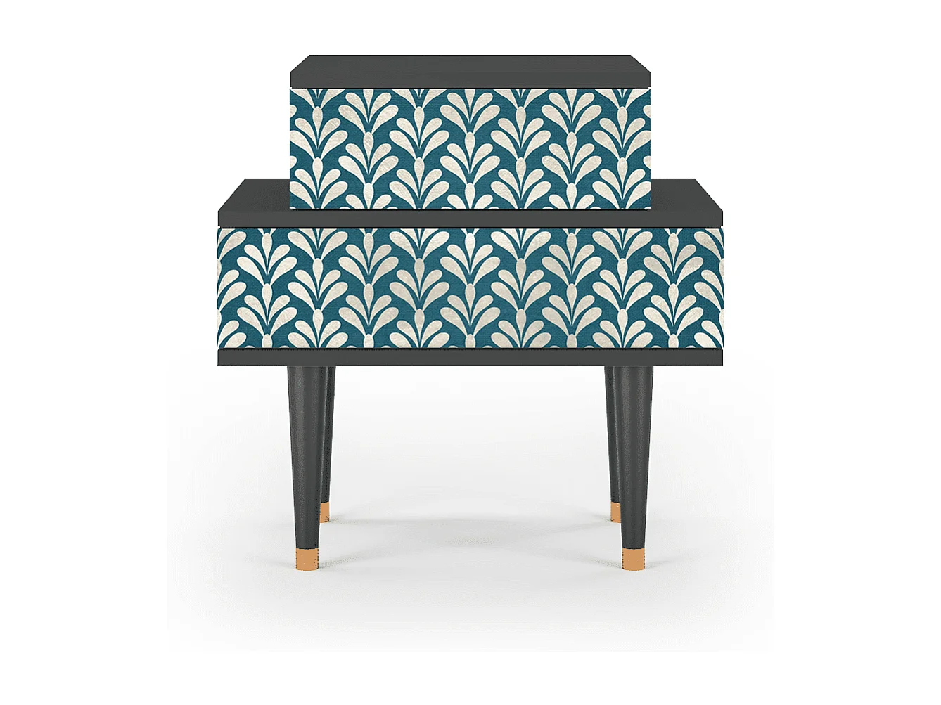 Table de nuit - 58х58х41 cm - NS1 - Milky Tears, Anthracite