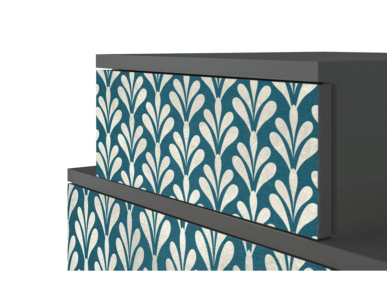 Table de nuit - 58х58х41 cm - NS1 - Milky Tears, Anthracite